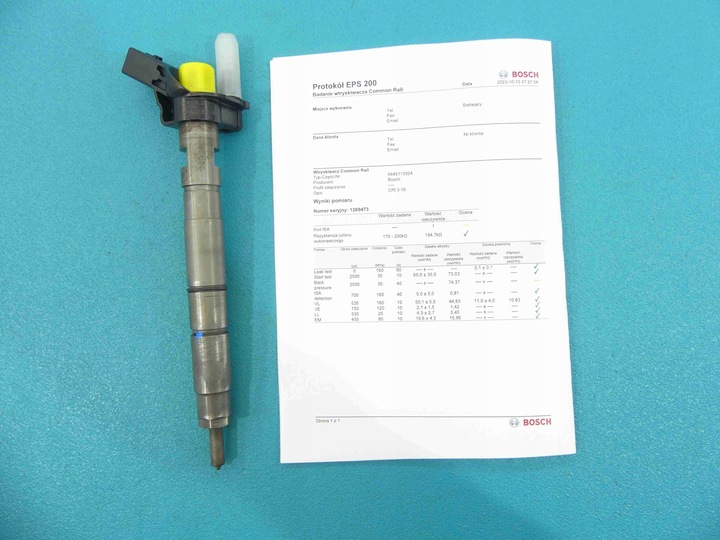 фото №1, Тест інжектор audi a6 c6 0445115024 3.0 tdi