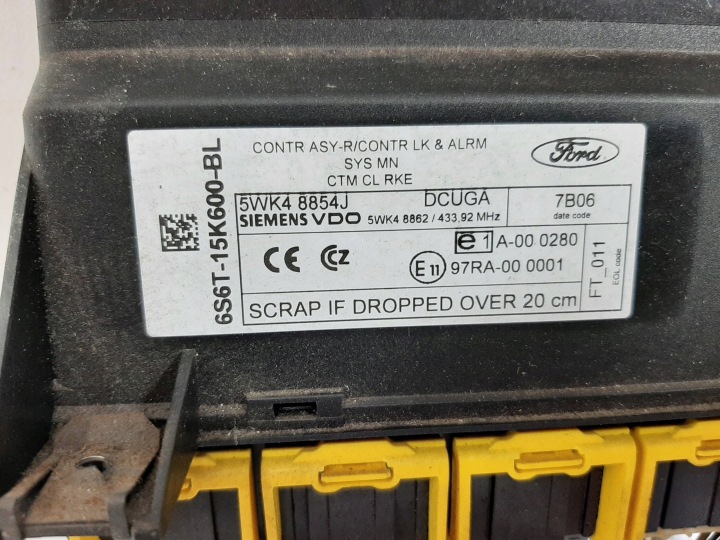 фото №12, Ford fiesta mk5/mk6 рестайлинг 1.25 06r блок управления двигателем (ecu) комплект 6s61-12a650-ff
