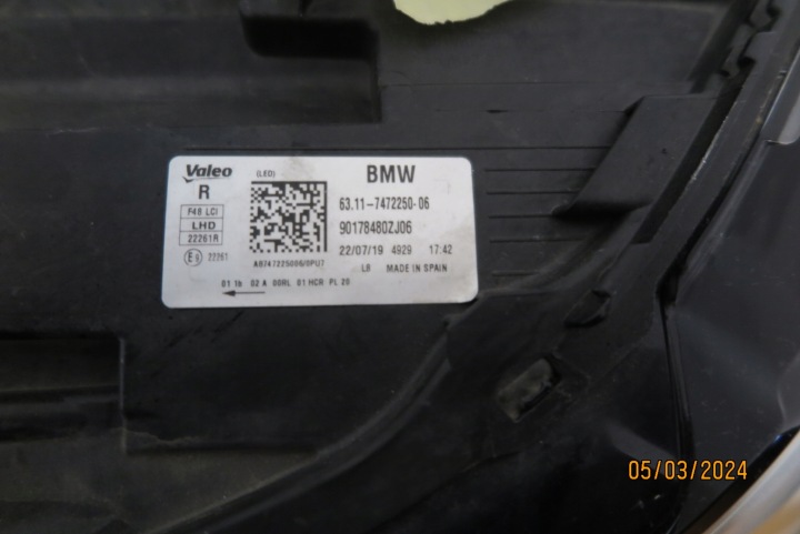 фото №8, Bmw x1 f48 lci рестайлинг полный led фара правая перед 7472250