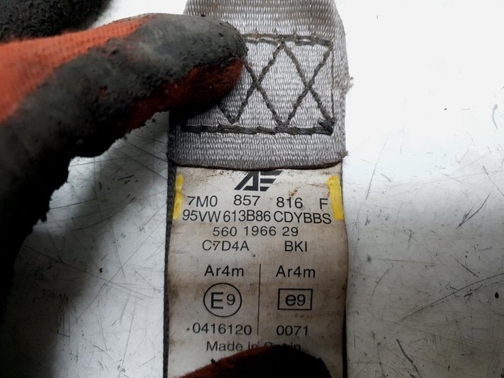 фото №4, Pas безпеки праві зад vw sharan i