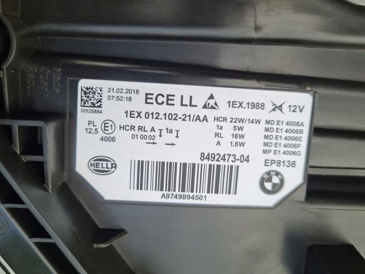 фото №14, Bmw 3 f30 f31 рестайлинг lci лампы полный led тень line чёрные 8492473 8492474