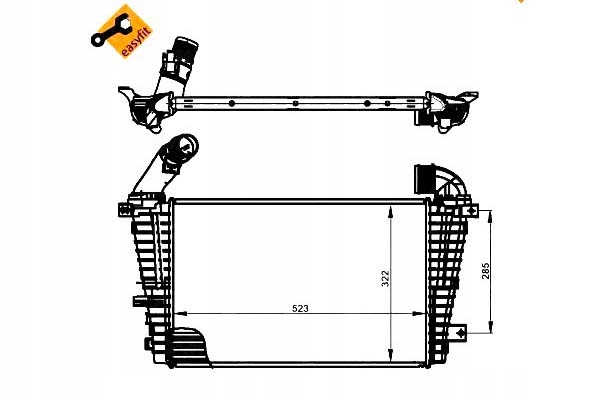 фото №9, Интеркулер opel astra h 1,3cdti/1,9cdti nrf 30302 радиаторов воздуха