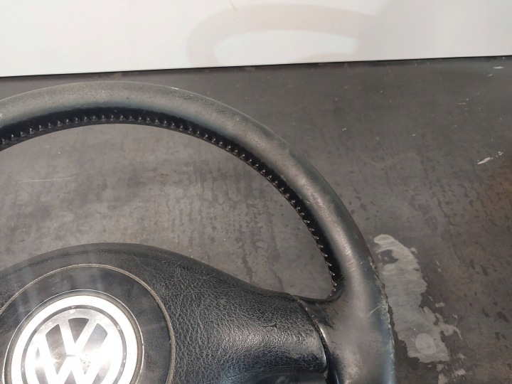 фото №14, Руль трёхспицевый кожаный volkswagen passat b5 1j0419091r