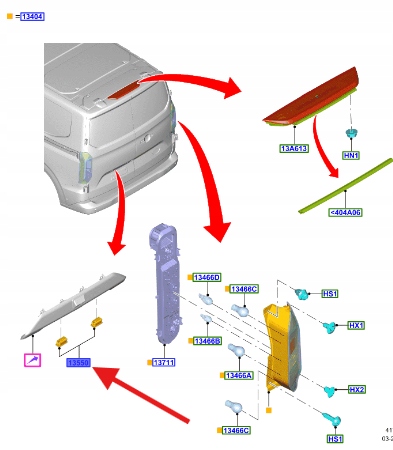 фото №1, Лампа номерного знака реєстраційний transit custom 2023- 2733389 _ 86vb-13550-am