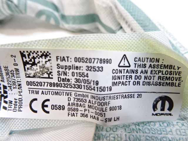 фото №13, Fiat tipo ii ліва шторка повітряна air bag 00520778990