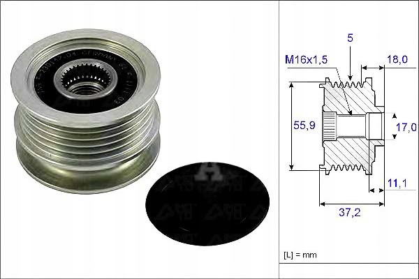 фото №2, Колесо пасове генератора vw ina