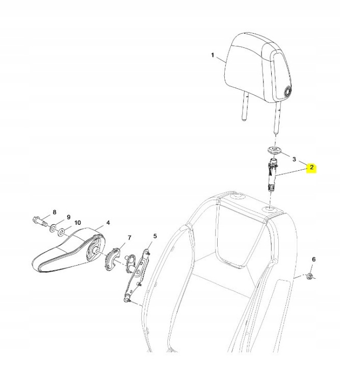 фото №6, Направляющая подголовник сиденья перед opel crossland x oem номер 13292801