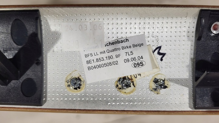 фото №9, Планка drkor панелі audi a4 b7 04-07 дерево quattro