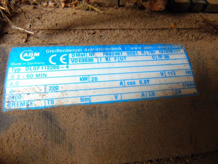 фото №7, Двигун електричний 8.0 kw m.go dlgf112200-4