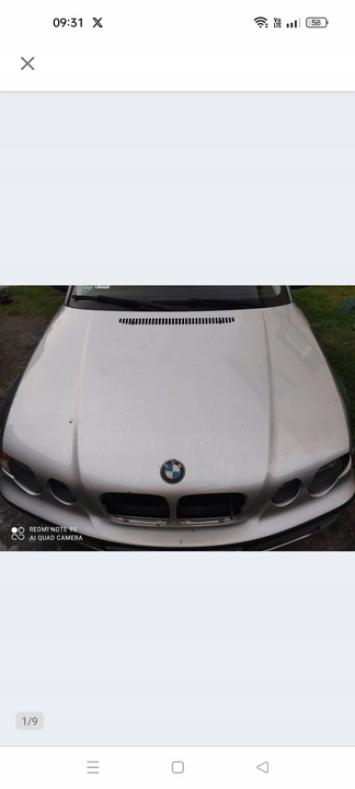 фото №1, Капот крышка двигателя титан серебро bmw 3 e46 compact