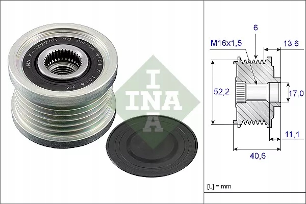 фото №2, 535004410/ina колесо ременное генератора nissan