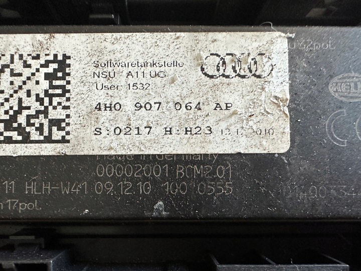 фото №2, Модуль комфорту bcm 4h0907064ap audi a7 4g8