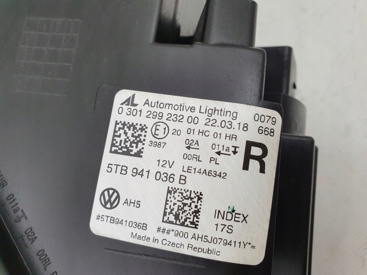 фото №12, Vw touran 5tb 15- фара полный led правая правое перед