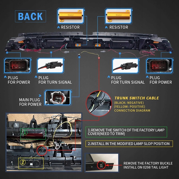 фото №16, Лампы зад ne kpl vland полный led neon тюнинг liftlook dodge challenger 2008-