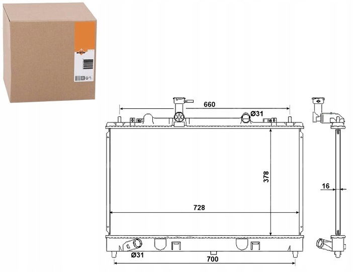фото №1, Радіаторів двигуна nrf rf5c15200 c a b