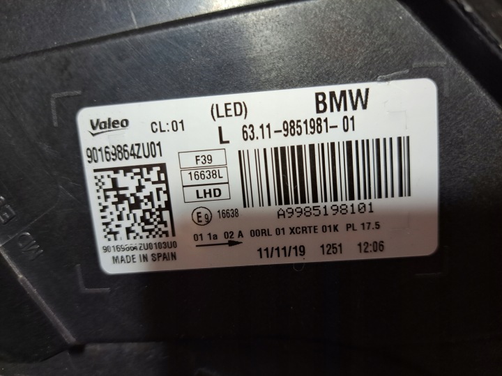 фото №14, Bmw x2 f39 фара передня ліве led 63119851981
