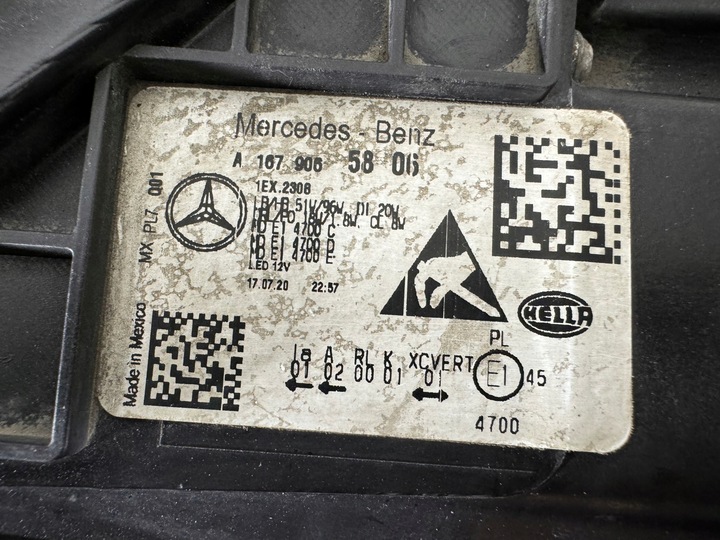 фото №13, Mercedes gle w167 a167 полный led multibeam лампа правая перед фара eur