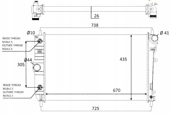 фото №2, Nrf радиаторов двигателя mja4190ae c2n4578 mja4190af