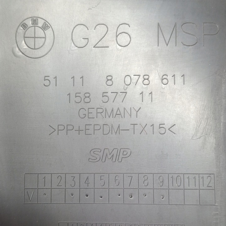 фото №9, Bmw 4 g26 i4 ковзун кріплення бампера лівий переднє 51118078611