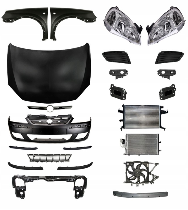 фото №1, Opel combo c 03-10 бампер pas капот крыло