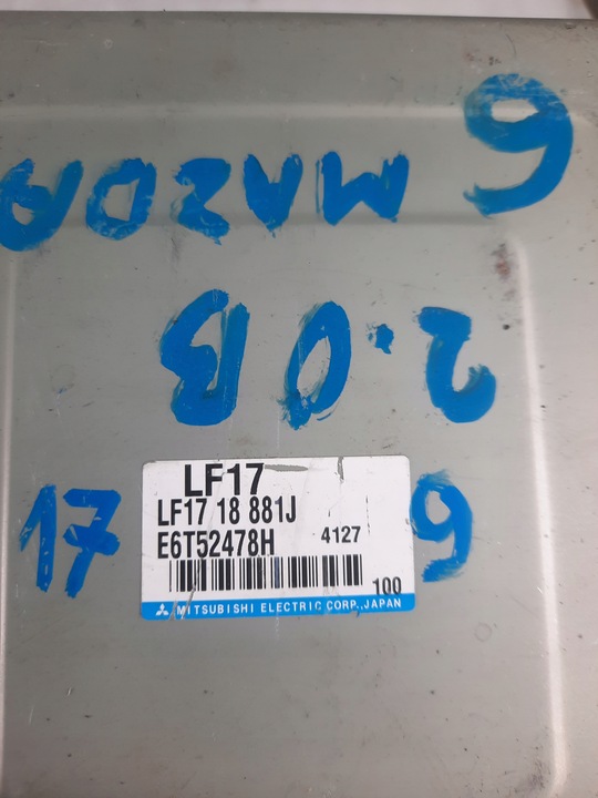 фото №5, Комп'ютер блок керування двигуна mazda 6 i gg 2.0 16v