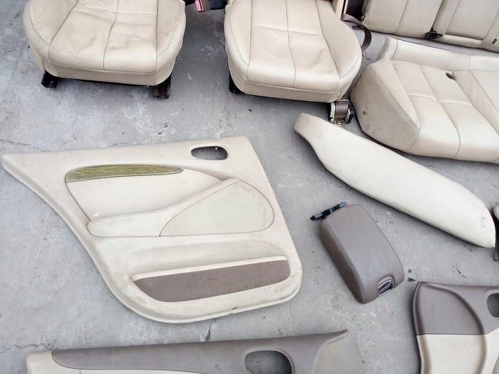 фото №6, Jaguar s-type обивка кожаный skorza бежевая сиденья 05 год