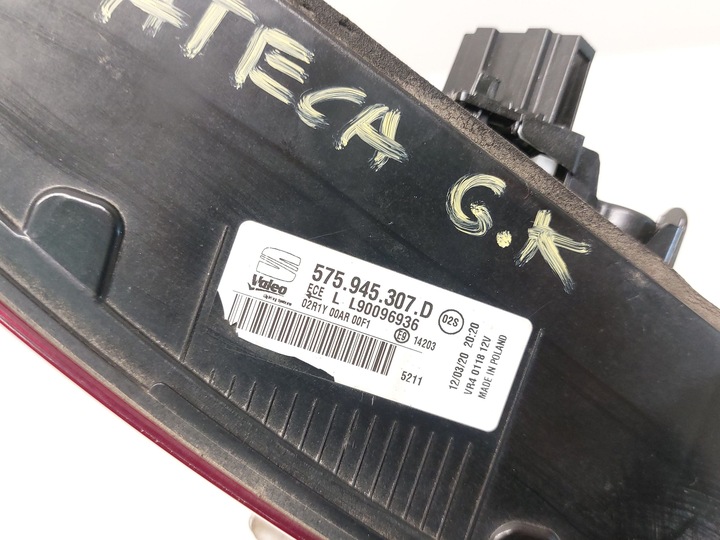 фото №7, Лампа задня w кришка багажника зад сторона ліва cupra ateca 575945307d