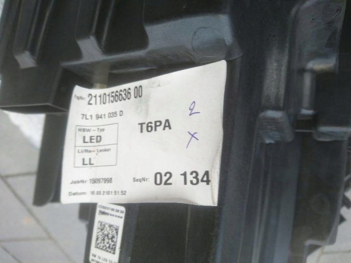 фото №9, Vw transporter t6.1 полный led фара левая фара
