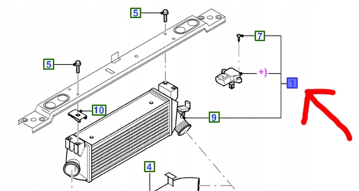 фото №1, Інтеркулер ford transit mk5 2.0 tdci 2000-06