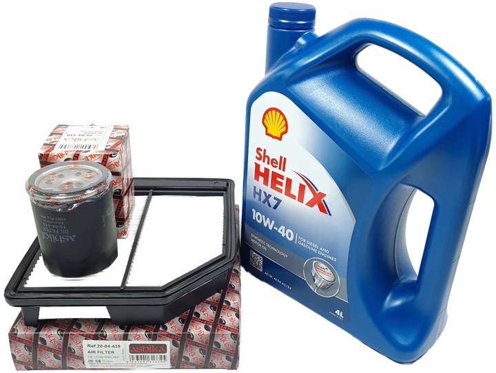 фото №1, 2 filtry 4l масла shell 10w40 honda civic viii ufo 1.8