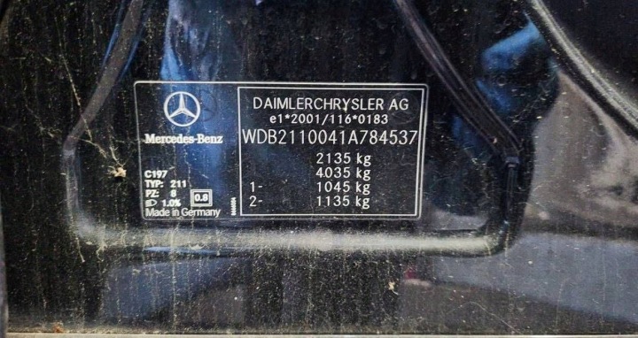 фото №11, Mercedes w211 e-klasa дверь правая зад задние чёрные c197