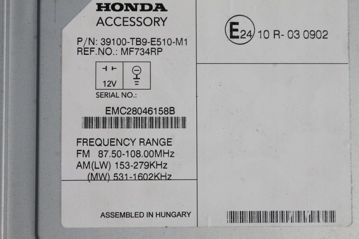 фото №6, Магнітола програвач cd aux honda civic ix 11-17