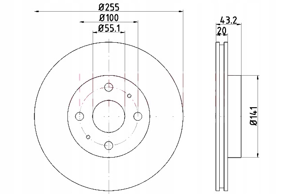 фото №2, Диски гальмівні 2szt. перед toyota yaris 00- kamoka #petrolhead pro+ kit2