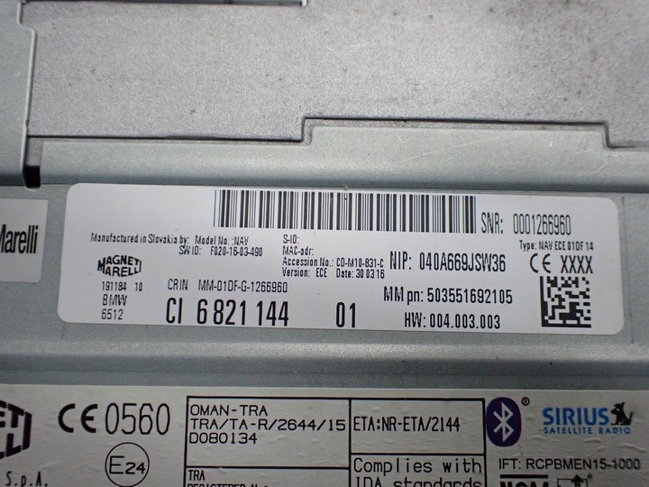 фото №13, Навигация навигация радио заводская оригинал 9322120 6821144 bmw 3 f30 f31 16r