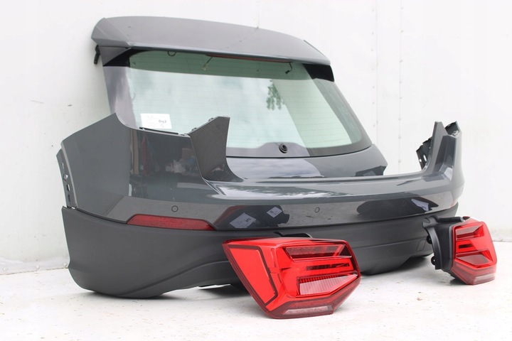 фото №7, Audi q2 зад бампер + кришка багажника + лампи лампа задній колір: g3g3 lx7m