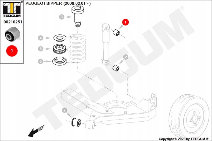 фото №9, Втулка рычага p407 00210251/ted tedgum