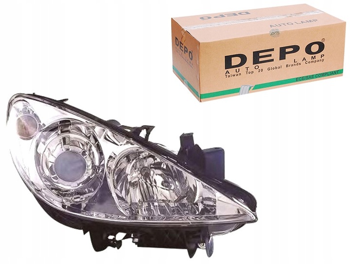 фото №1, Depo фара peugeot 307 h1 h7 03-09 pr depo