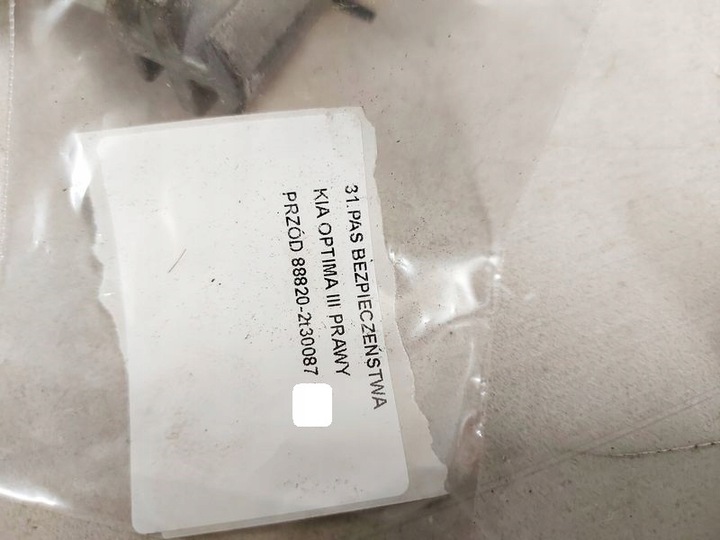 фото №10, Kia optima 3 iii pas безопасности правый перед переднее 88820-2t30087