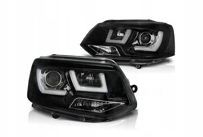 фото №1, Лампи фари нове vw t5 10-15 чорний led drl
