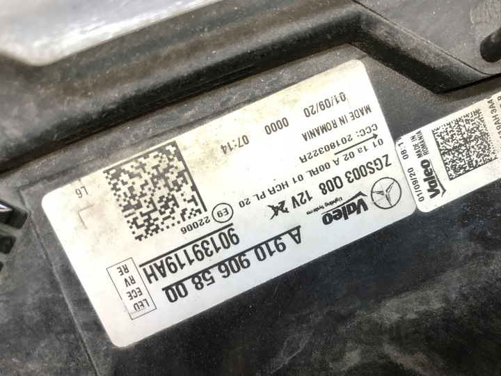 фото №13, Mercedes sprinter w910 w907 правая лампа перед полный led a9109065800