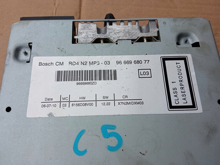 фото №3, Радио cd citroen c5 iii x7 07-11 9666968077