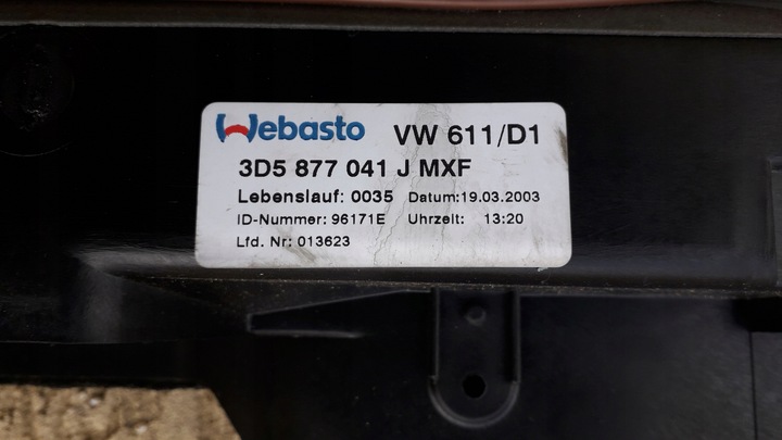 фото №8, Vw phaeton люк солнечный крыша 3d5877041j