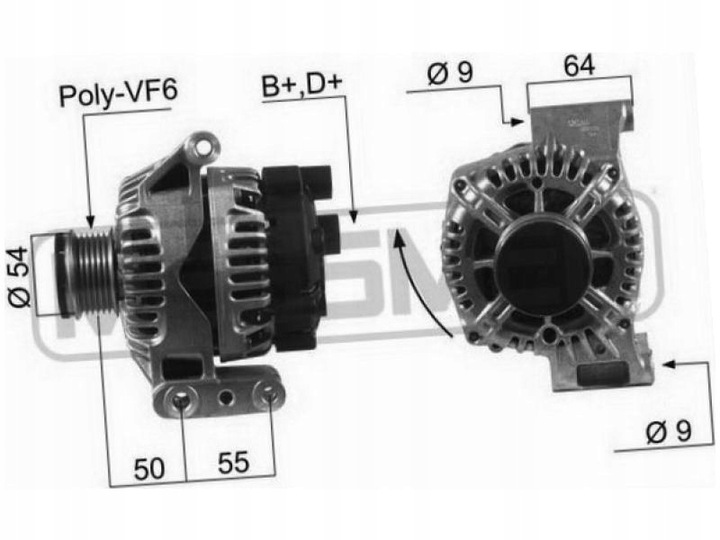фото №2, Генератор opel corsa c 1.0 1.2 d 1.2 tigra 1.2 combo 1.2 zafira b 1.6