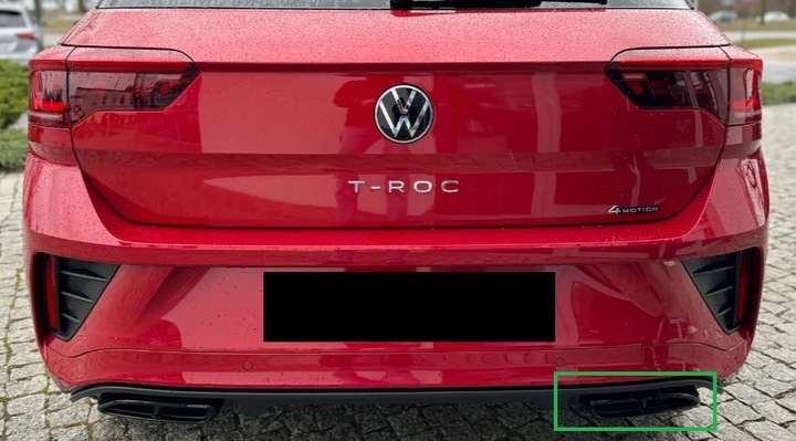 фото №16, Vw t-roc r-line рестайлинг 2021- решётка решётка выхлоп правая 2ga оригинал чёрная