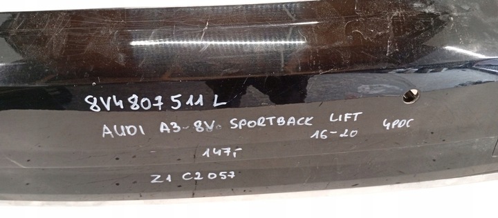 фото №6, 8v4807511l audi a3 рестайлинг sportback 16-19 бампер задний зад