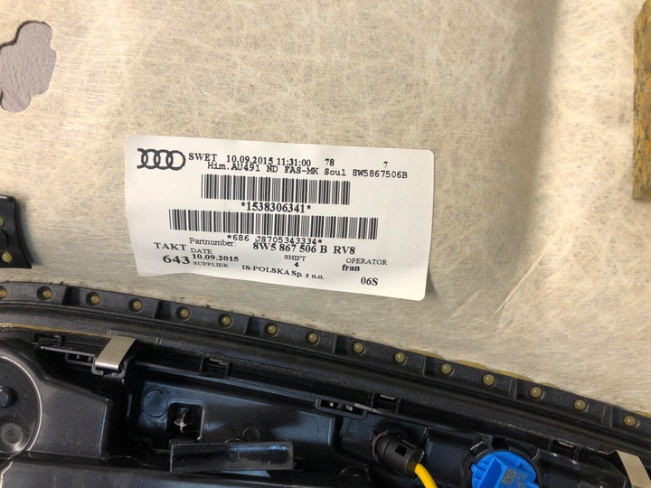 фото №15, A4 b9 15-19 sedan s line стеля комплектна доставка! 8w5867506b