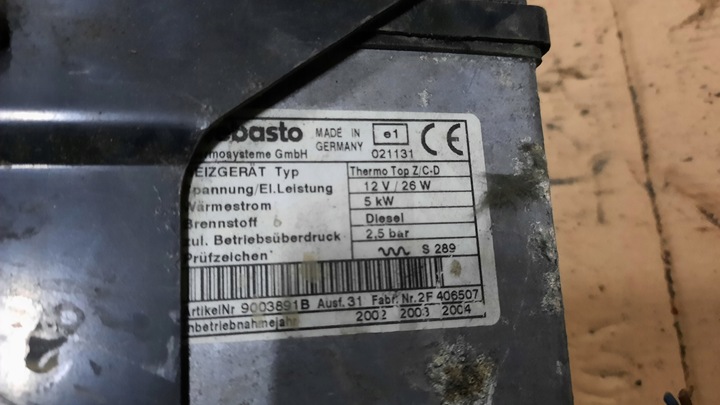 фото №6, Вебасто mazda mpv 2.0d 9003891b