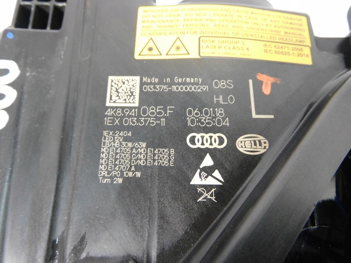 фото №16, Audi a7 c8 4k8 s7 лампа ліва права laser європа