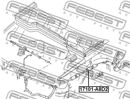 фото №1, Трос відкривання капота 17101-a8d2 febest