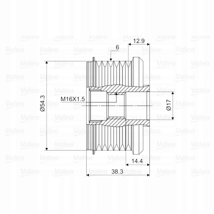 фото №15, Колесо пасове генератора генератор - зчеплення jednokierunkowe valeo 588002